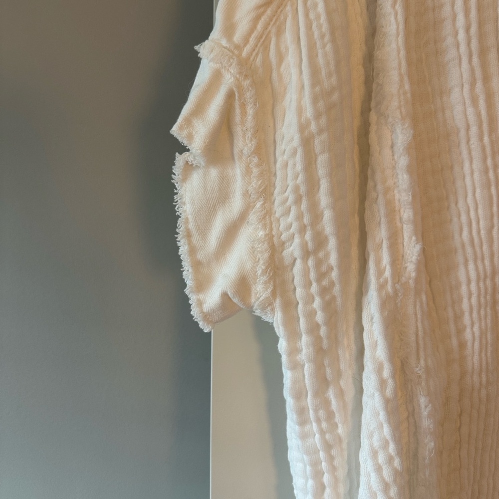 We The Free Cream Textured Blouse